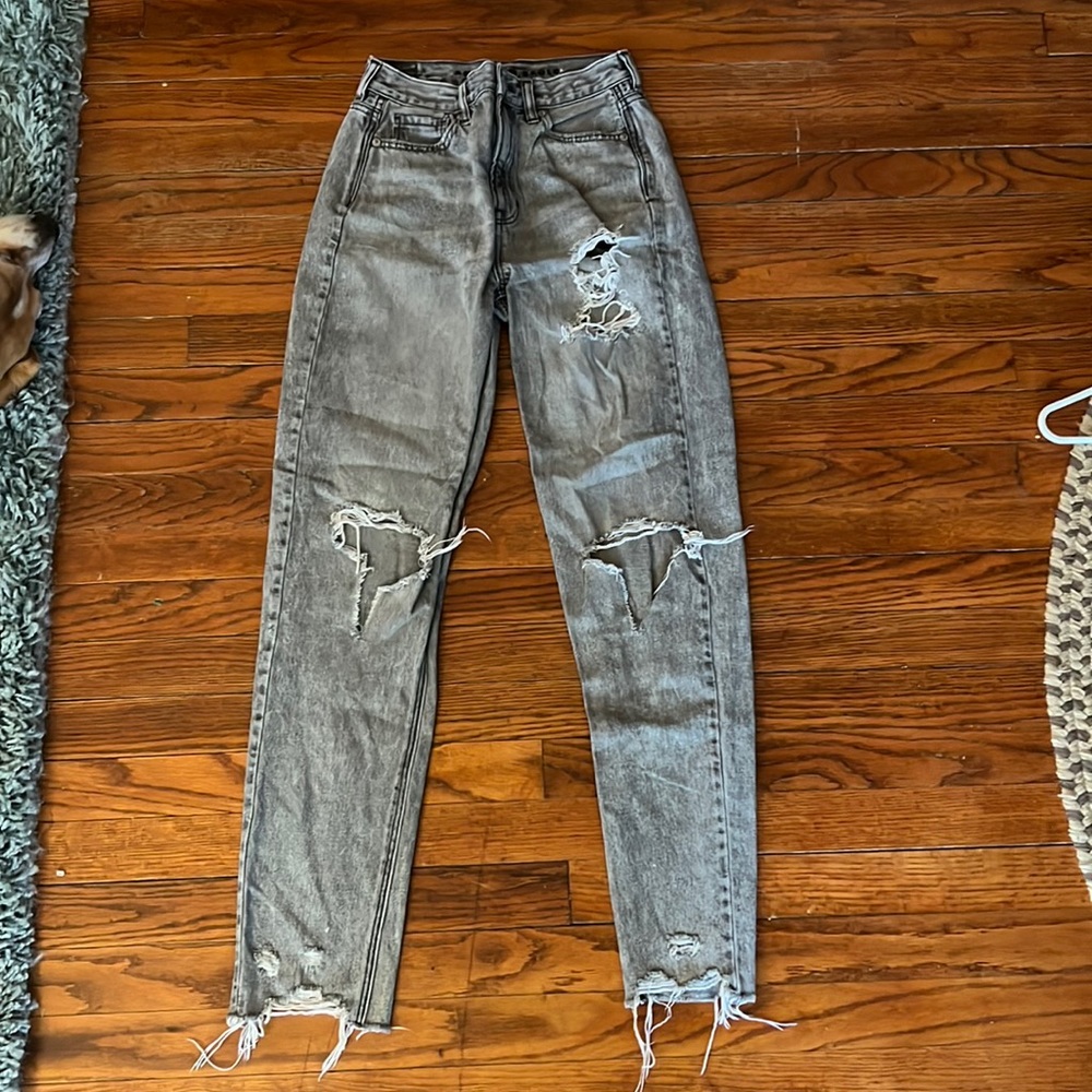 grey jeans